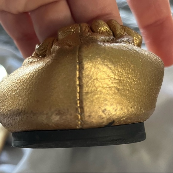 Tory Burch, gold ballet flats - Picture 7 of 10